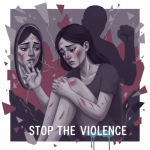 ilustrasi AI, stop kekekerasan terhadap perempuan